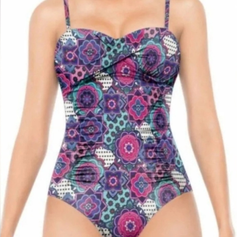 Colorful Spanx Assets Madison Ave. Swimsuit XL